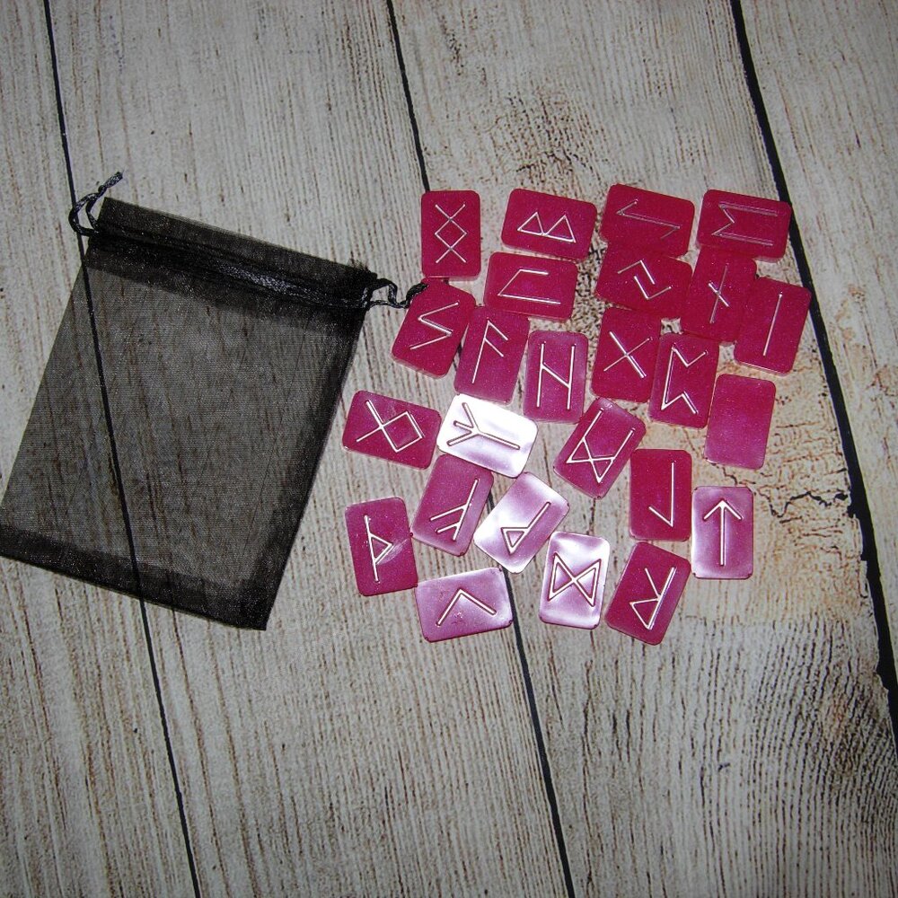 Viking Futhark Runes Stone Set - Picture 4 of 6
